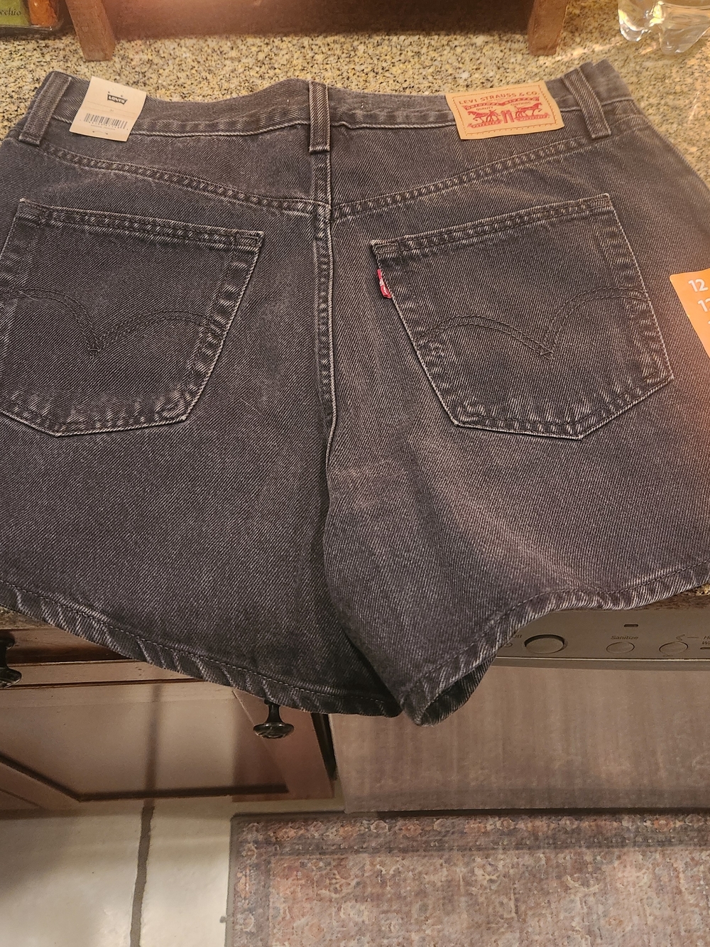 Levi's Women's Black Denim Shorts - Classic High Rise